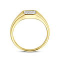 Collectie Milikan Collectie Milikan 14 karaat geelgouden zegelring met diamant maat 17 1/4