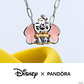 Pandora PANDORA DISNEY 764023C01 Dumbo sterling silver and 14k gold-plated charm with glittery pink and purple enamel