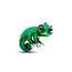 Pandora PANDORA DISNEY 793983C01 Tangled Pascal sterling silver charm with black crystal and color-changing green enamel