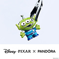 Pandora PANDORA DISNEY 794024C01 Pixar Little Green Men sterling silver charm with black, purple, blue and glittery green enamel