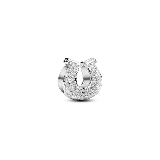 Pandora PANDORA 794056C00 Textured horseshoe sterling silver mini charm