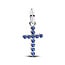 Pandora PANDORA 794063C01 Cross sterling silver dangle with stellar blue crystal