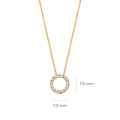 Blush BLUSH 14krt. geelgouden collier met  open rondje bezet met zirconia's 3065YZI