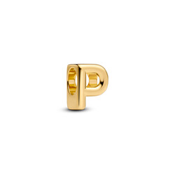 PANDORA SHINE 763962C00 14k gold-plated Letter P