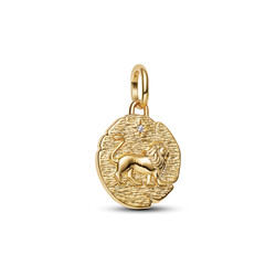 PANDORA SHINE 763974C01 Lion 14k gold-plated medaillion
