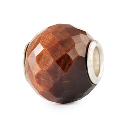 TROLLBEADS TSTBE-00045 Bedel: Gefacetteerde rode tijgeroog, rond