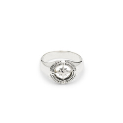 BUDDHA TO BUDDHA 057 Signet Ring Compass Silver
