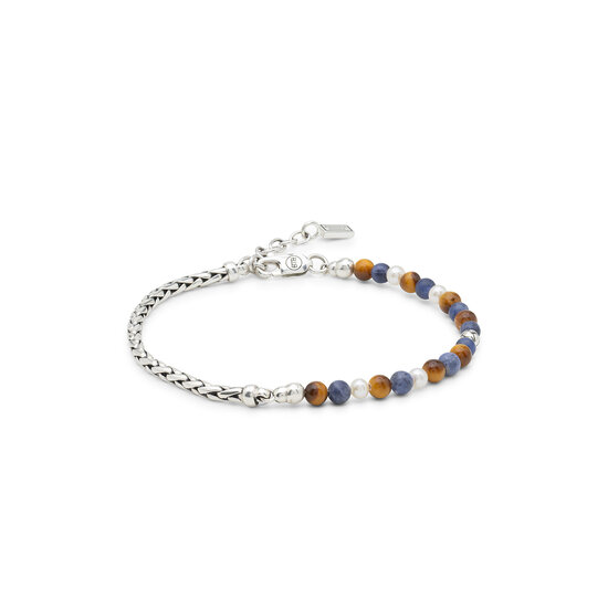 Buddha to Buddha BUDDHA TO BUDDHA 038TIS C Stacking Bracelet Spirit Bead Silver Tiger Eye Sodalite