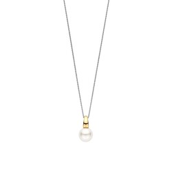 TI SENTO MILANO 6855YP Zilver vergulde cliphanger met witte parel