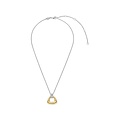 Ti Sento Milano TI SENTO MILANO 34108ZY/42 Zilver gerhodineerd collier met hanger, open vergulde driehoekvorm 18 mm met oog pavé zirconia's