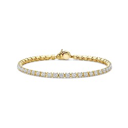 TI SENTO MILANO 2995ZY Zilver geheel vergulde tennisarmband