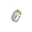 Ti Sento Milano TI SENTO MILANO 12385ZY Zilver gerhodineerde ring, bicolor, 3-baans open, met zirconia's