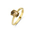 Jarrèl Jewelry JARREL 4Y.6119.SQS 14krt geelgouden ring Sienna Piccolo met ovale rookkwarts