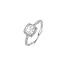 Ti Sento Milano TI SENTO MILANO 12389ZI Zilver gerhodineerde ring, vierkante zirconia, rondom zirconia's en scheen