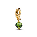Pandora PANDORA SHINE 763462C08 14k Gold-plated dangle with spring green crystal