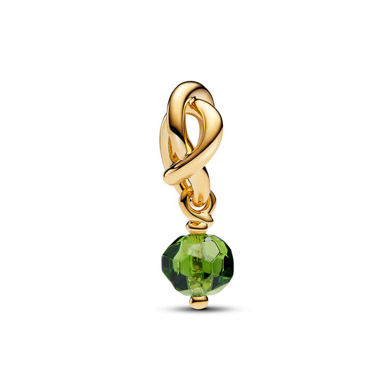 Pandora PANDORA SHINE 763462C08 14k Gold-plated dangle with spring green crystal