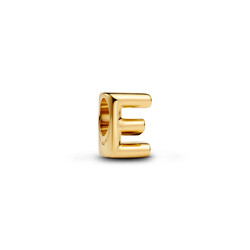 PANDORA SHINE 763951C00 14k gold-plated Letter E charm