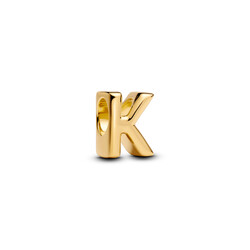 PANDORA SHINE 763957C00 14k gold-plated Letter K charm