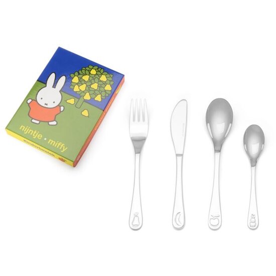 Zilverstad kinderbestek en spaarpotten Kinderbestek Nijntje Fruit 4-delig 6843070
