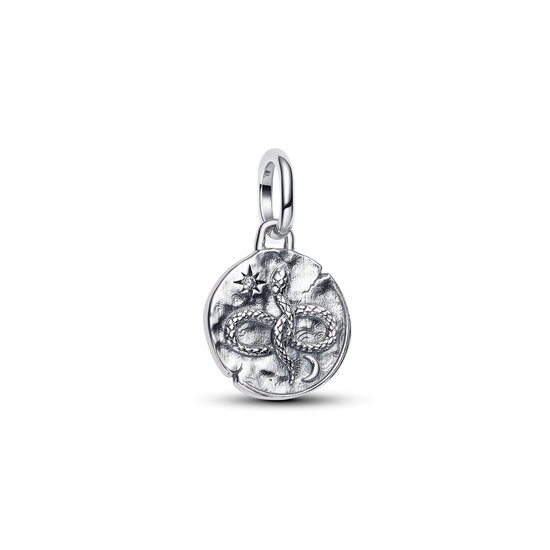 Pandora PANDORA 793976C01 Infinity snake sterling silver medallion with clear cubic zirconia
