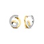 Ti Sento Milano TI SENTO MILANO 78040ZY Zilver gerhodineerde klapcreolen, deels verguld, open spiraalvorm, met zirconia's