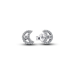 PANDORA 294257C01 Moon Sterling silver stud earrings with zirconia