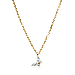 PANDORA SHINE 364267C01 Butterfly 14k gold-plated collier
