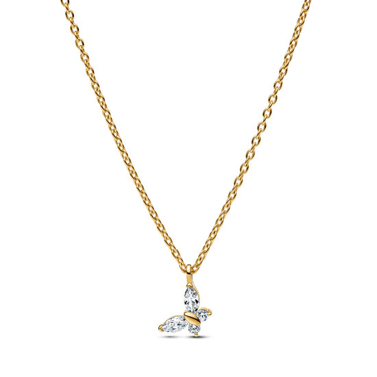 Pandora PANDORA SHINE 364267C01 Butterfly 14k gold-plated collier with zirconia