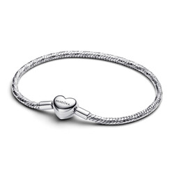 PANDORA 594236C00 Faceted snake chain sterling silver bracelet