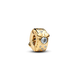 PANDORA DISNEY Shine 764130C01 Mickey and Minnie 14k gold-plated clip