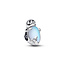 Pandora PANDORA 794146C01 Seal sterling silver charm with black enamel and crystal and moonstone iridescent glass
