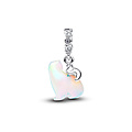 Pandora PANDORA 794243C01 Polarbears sterling silver dangle with zirconia and aurora lab-grown opal resin