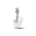 Pandora PANDORA 794243C01 Polarbears sterling silver dangle with zirconia and aurora lab-grown opal resin