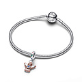Pandora PANDORA 794247C01 Gingerbread angel sterling silver dangle with red zirconia, red/green/blue crystal and brown enamel