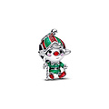 Pandora PANDORA 794294C01 Moveable elf sterling silver charm with glittery red, green, black and pink enamel