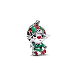 PANDORA 794294C01 Moveable elf sterling silver charm with enamel