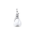 Pandora PANDORA 794239C01 Snowdrop flower sterling silver dangle with zirconia and white Murano glass