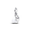 Pandora PANDORA 794239C01 Snowdrop flower sterling silver dangle with zirconia and white Murano glass