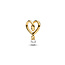 Pandora PANDORA SHINE 764138C01 Wrapped heart 14k gold-plated charm with white lacquered artificial pearl