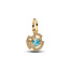 Pandora PANDORA MARVEL 764216C01 Iron Man 14k gold-plated dangle with zirconia and glow in the dark enamel