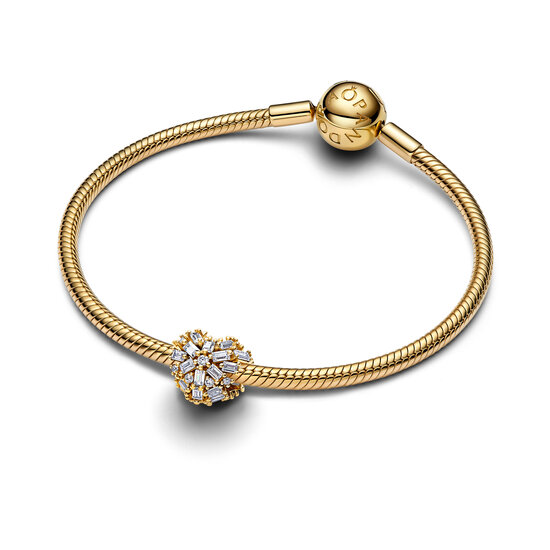 Pandora PANDORA 764240C01 Heart 14k gold-plated charm with zirconia