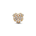 Pandora PANDORA 764240C01 Heart 14k gold-plated charm with zirconia