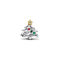 Pandora PANDORA 764248C01 Christmas tree sterling silver and 14k gold-plated charm with zirconia and salsa red and green crystal