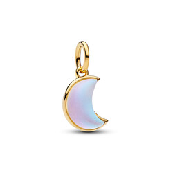 PANDORA SHINE 764275C01 Moon 14k gold-plated dangle with zirconia