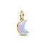 Pandora PANDORA SHINE 764275C01 Moon 14k gold-plated dangle with zirconia and moonstone iridescent glass