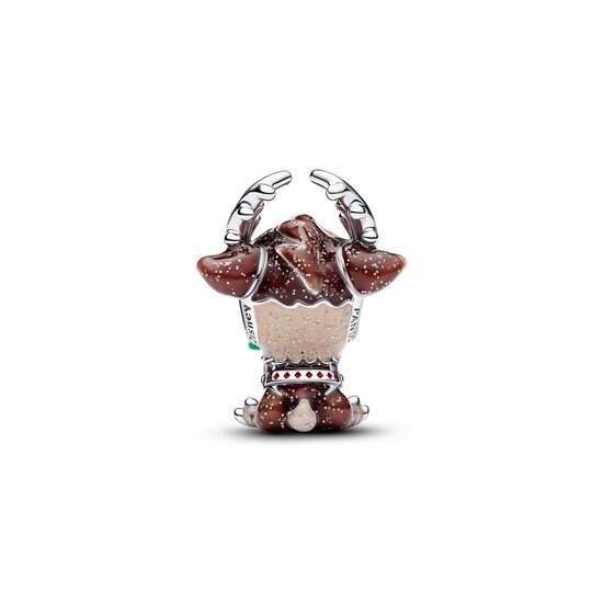 Pandora PANDORA DISNEY 794129C01 Frozen Sven sterling silver charm with glittery brown and beige, orange, red, green and black enamel