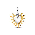 Pandora PANDORA SHINE 764141C01 Radiant heart sterling silver and 14k gold-plated dangle with zirconia, My ray of light