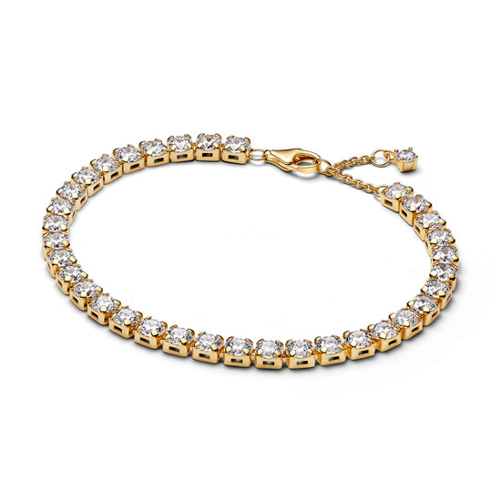Pandora PANDORA SHINE 563539C01 14k gold-plated tennis bracelet with zirconia