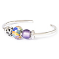 Trollbeads TROLLBEADS TGLBE-30176 Glasbedel: Middernacht confetti (Special Edition)