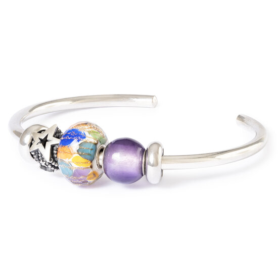 Trollbeads TROLLBEADS TGLBE-30176 Glasbedel: Middernacht confetti (Special Edition)
